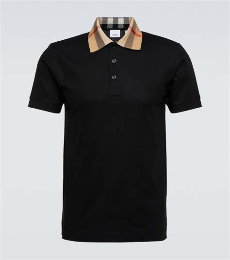 Burberry Piquet Polo Shirt 'Black' .